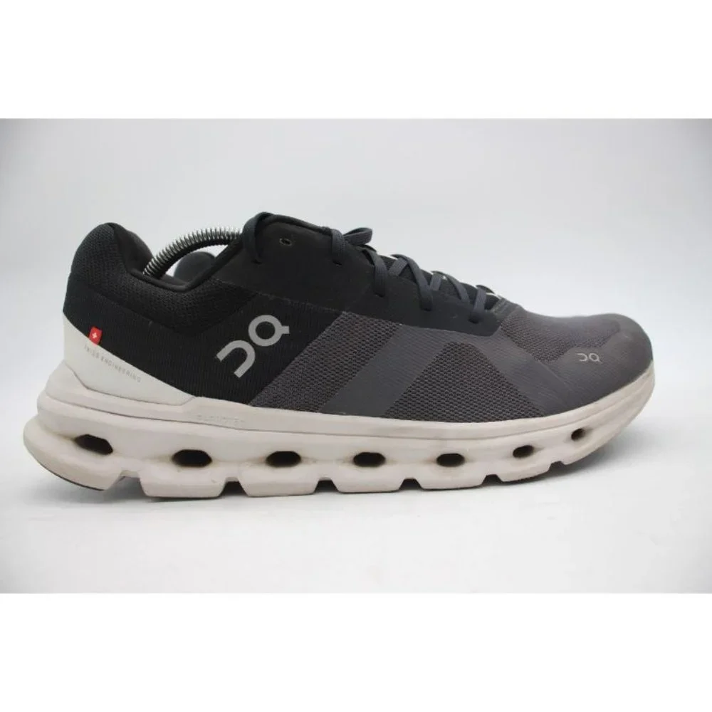 On Cloud Cloudrunner Men's Size 11.5 Black White Gray Running Shoes_4
